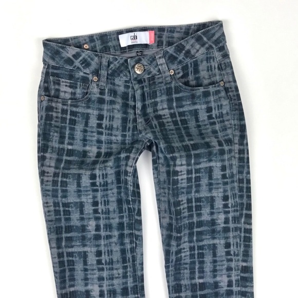 {CAbi} #3047 Blue Grid Curvy Skinny Jeans, $109 - Picture 5 of 8